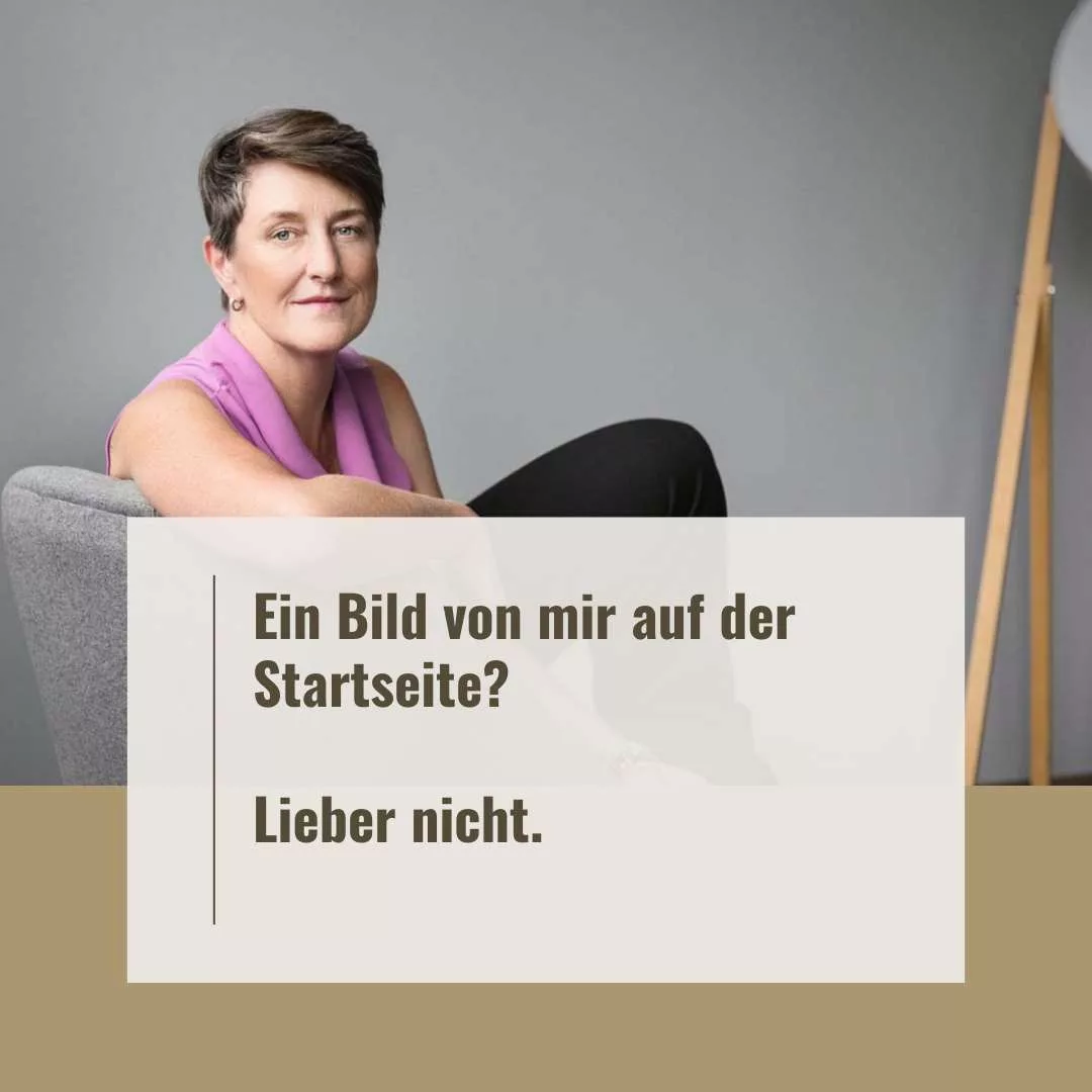 Ein Bild von mir auf der Startseite? Lieber nicht